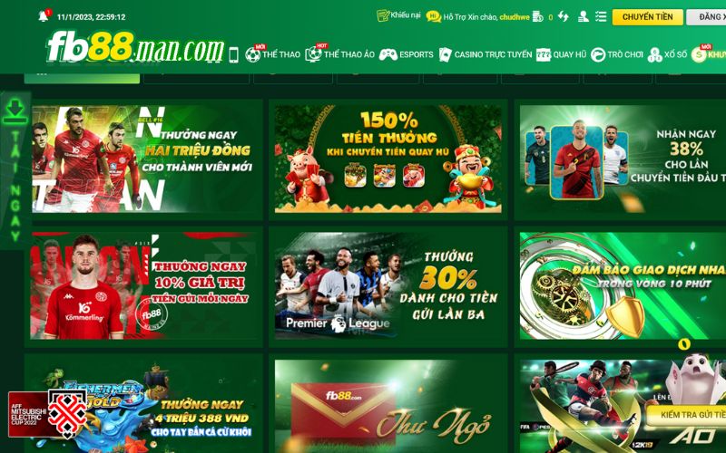 Khuyến mãi sảnh cược E-Sports FB88 đa dạng và hấp dẫn